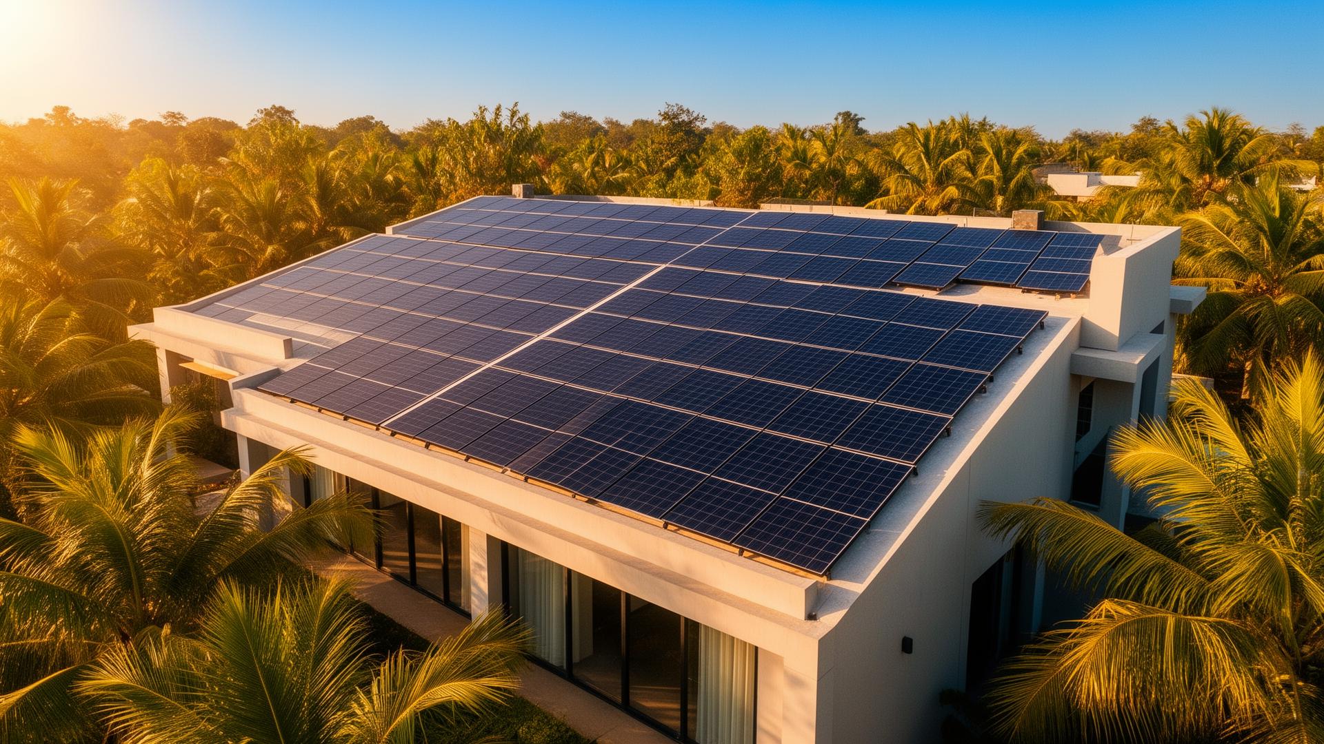 Rooftop solar installation